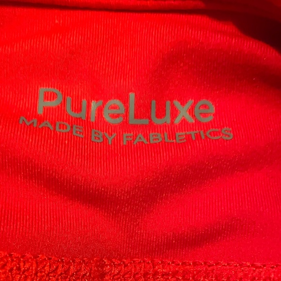 ✨NWT✨ PureLux Fabletics Red Exercise Pants with sheer detail - Picture 5 of 6